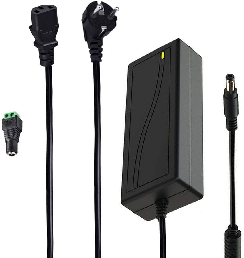 Transformator LED 24 V 3 A 72 W AC/DC, wtyczka EU, zasilacz do taśm LED SMD5050/3528/2538 o długości 2 m i 5 m, do laptopów, monitorów LCD TFT, DVD