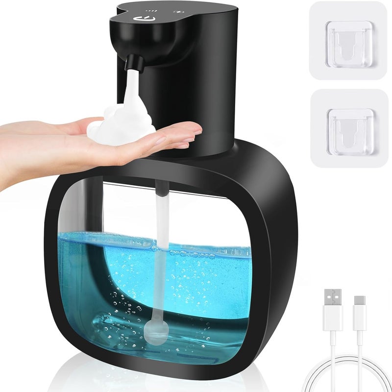 Automatyczny dozownik mydła 500 ml, ładowany przez USB, elektryczny dozownik mydła z czujnikiem, wodoodporny IPX5, dozownik bezdotykowy