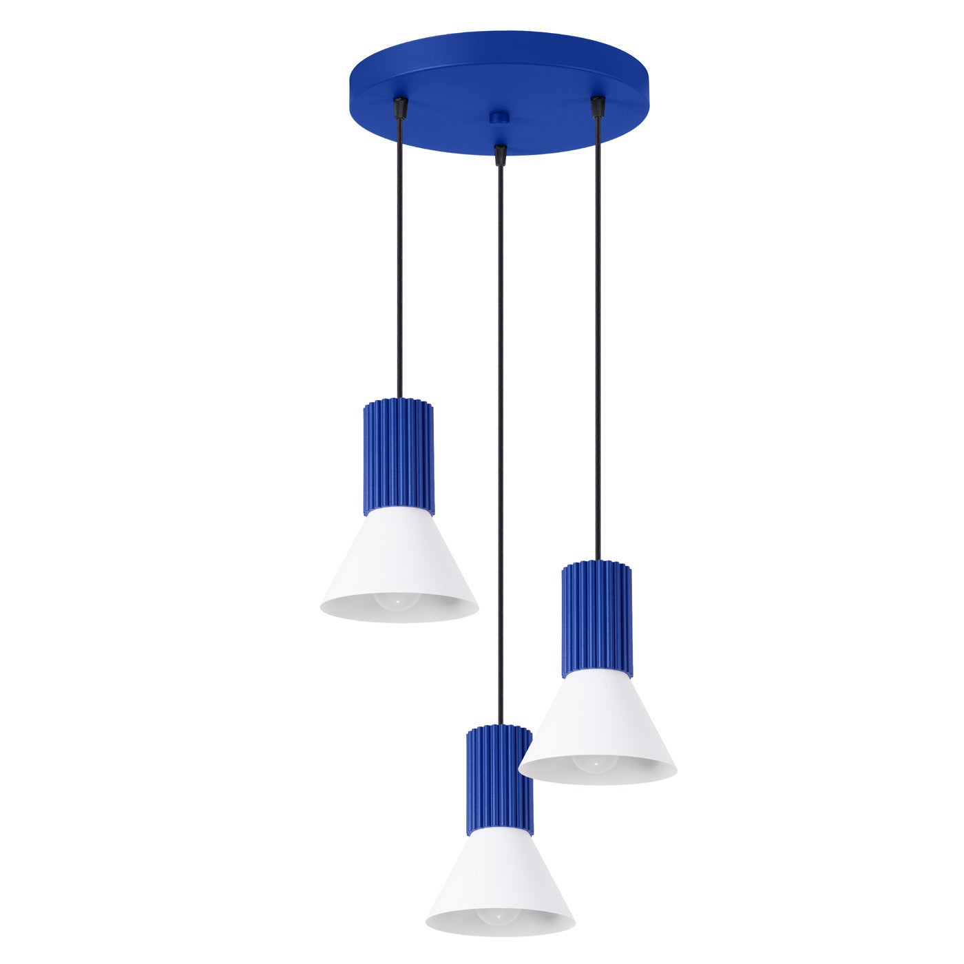 Sollux Estria Lampa sufitowa wisząca Cluster, biała, ultramaryna 3x E14