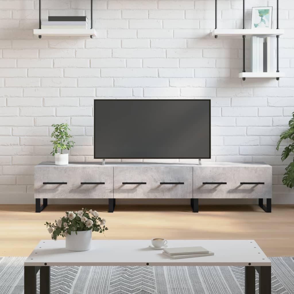 vidaXL Szafka telewizor, szarość betonu, 150x36x30 cm