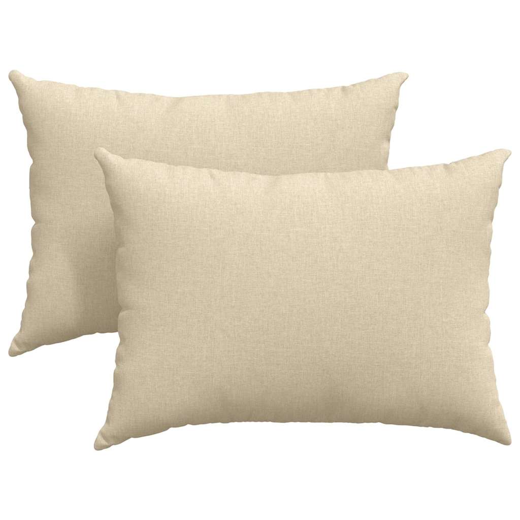 Poduszki na sofę 2 pcs Kremowy 70 x 50 cm tkanina