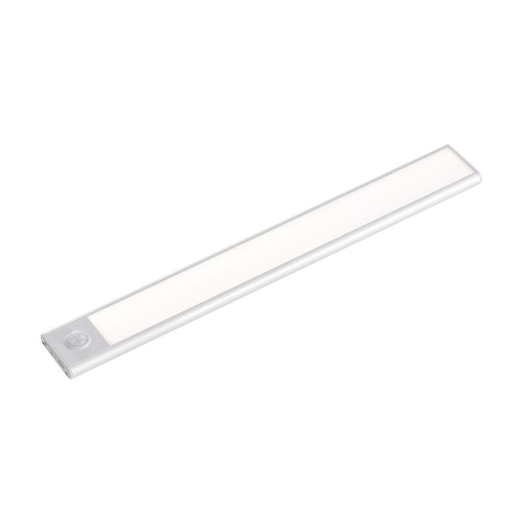 Lampa LED do szafy z czujnikiem ruchu PIR, 2,5 W, ładowana przez micro-USB, kolor srebrny, 4000 K, IP20