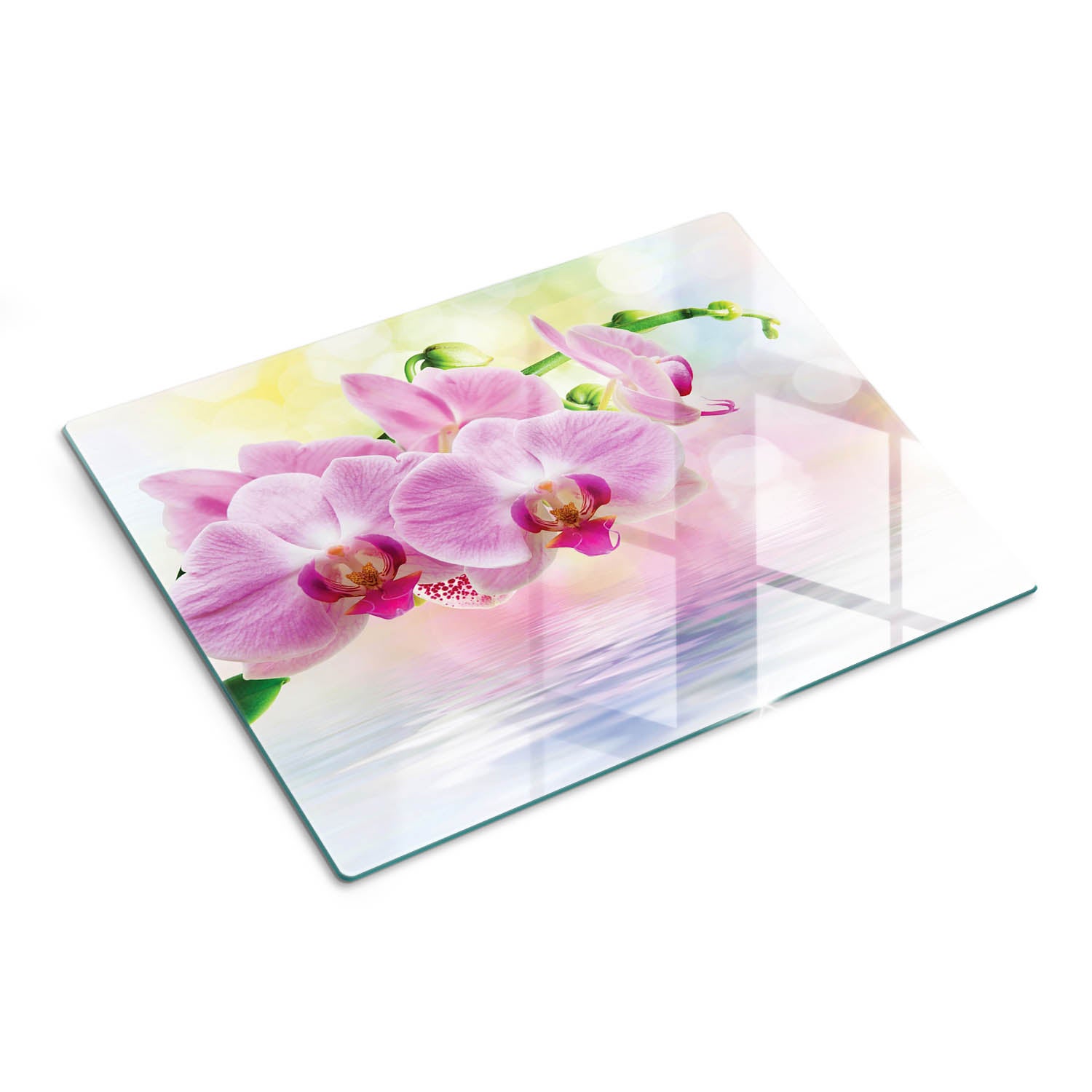 Deska kuchenna szklana z nadrukiem wzór dekoracyjny - Orchidea Róż - 30x40 - Tulup