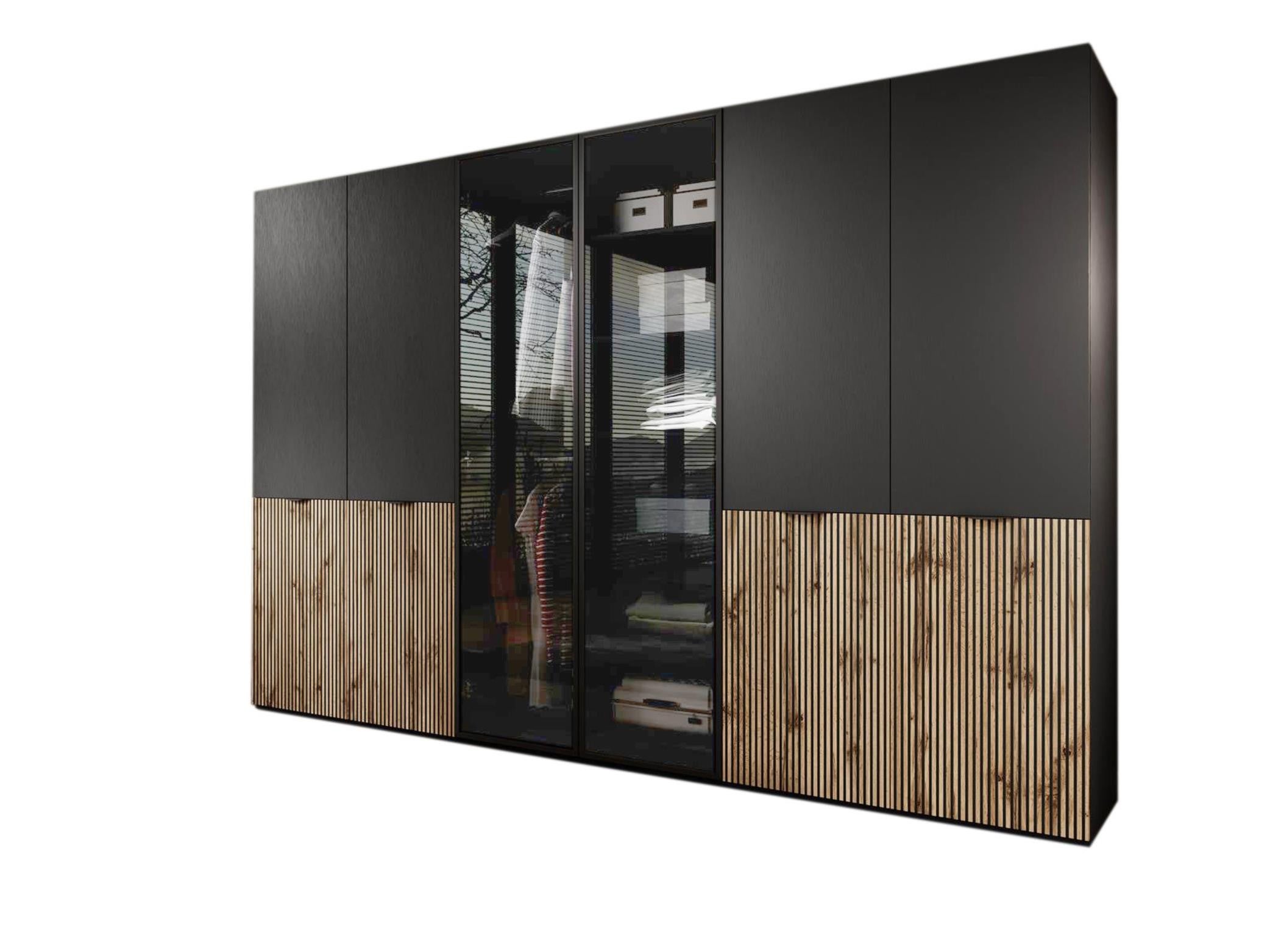 Zestaw 3 szaf modułowych SANDBOX 2X SENTINO + ANTISOL – 18 półek, 6 drążków, elegancki design, funkcjonalność