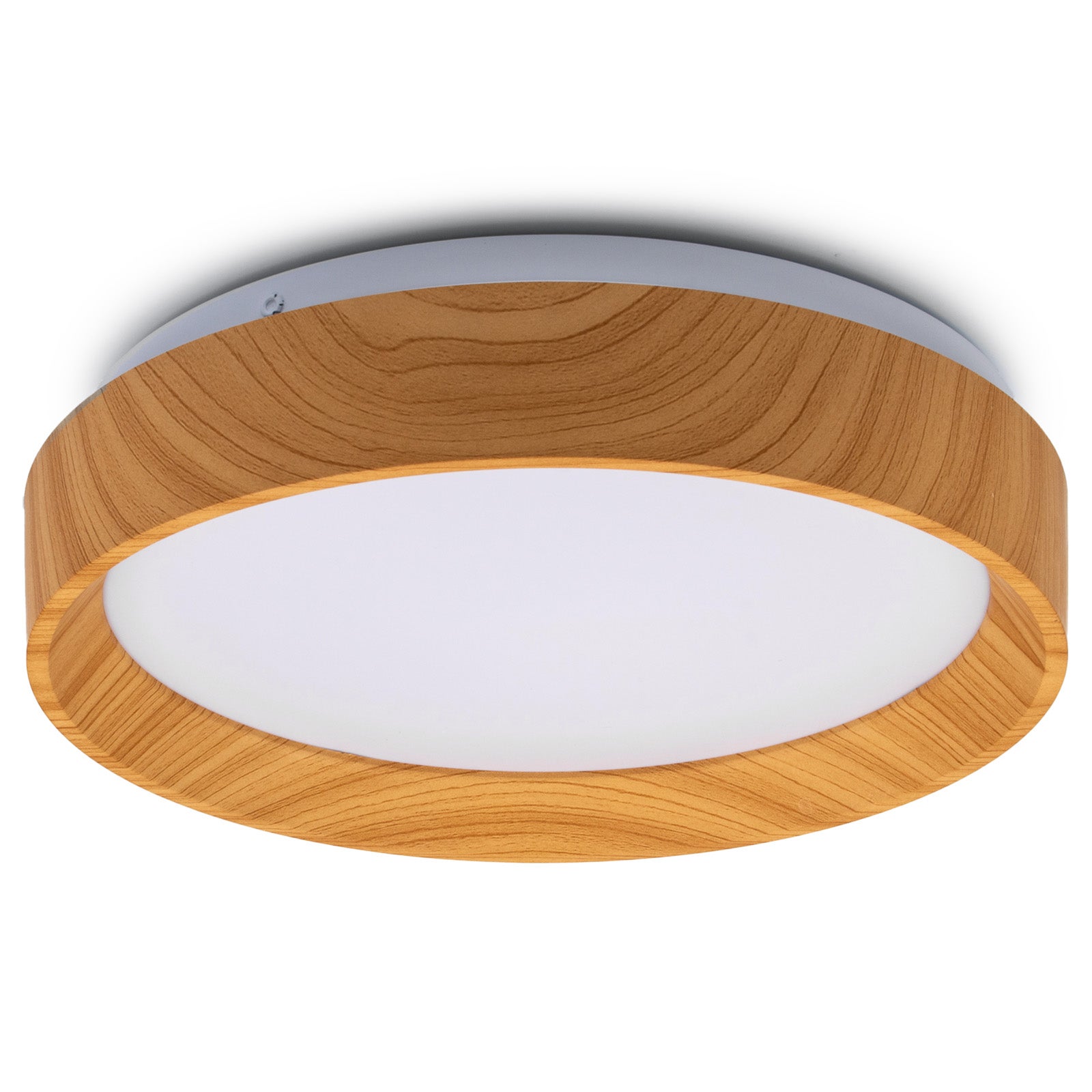 Plafon Lumiled Lampa Sufitowa Natynkowa Drewno PVC 18W 4000K Neutralna biel Okrągły IP44 27cm 1 szt.