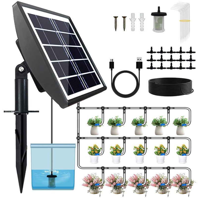 Urządzenie do podlewania solarnego, zraszacz ogrodowy, programowalny automatyczny system podlewania roślin doniczkowych