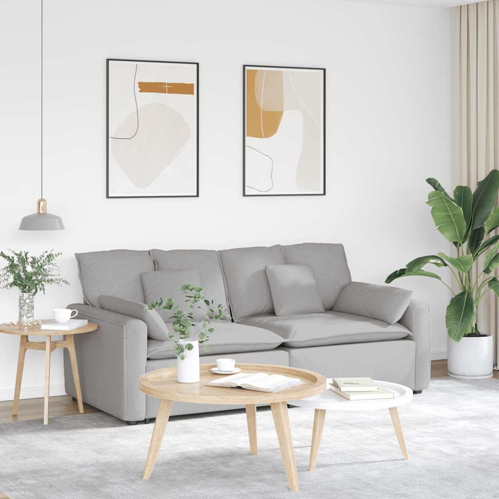 Sofa modułowa z poduszkami, szara obłok vidaXL