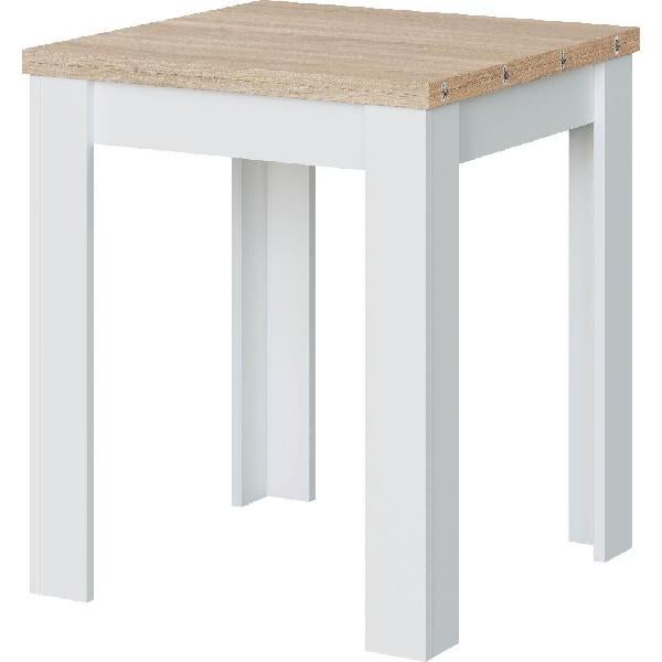 Stół rozkładany OLGA L67/134cm - Blanc / Bois