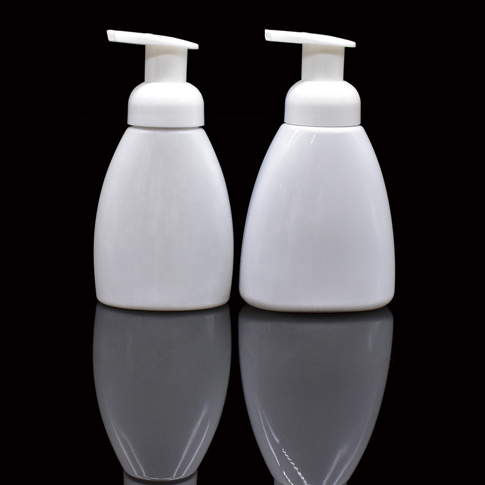 Zestaw 2 pustych butelek z pompką do mydła w pianie, 250 ml, białe