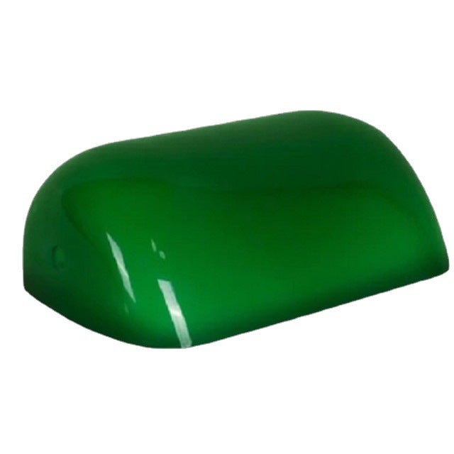 Klosz szklany bankierski do lampy biurkowej 22,7*13,3*7,5 cm (zielony)