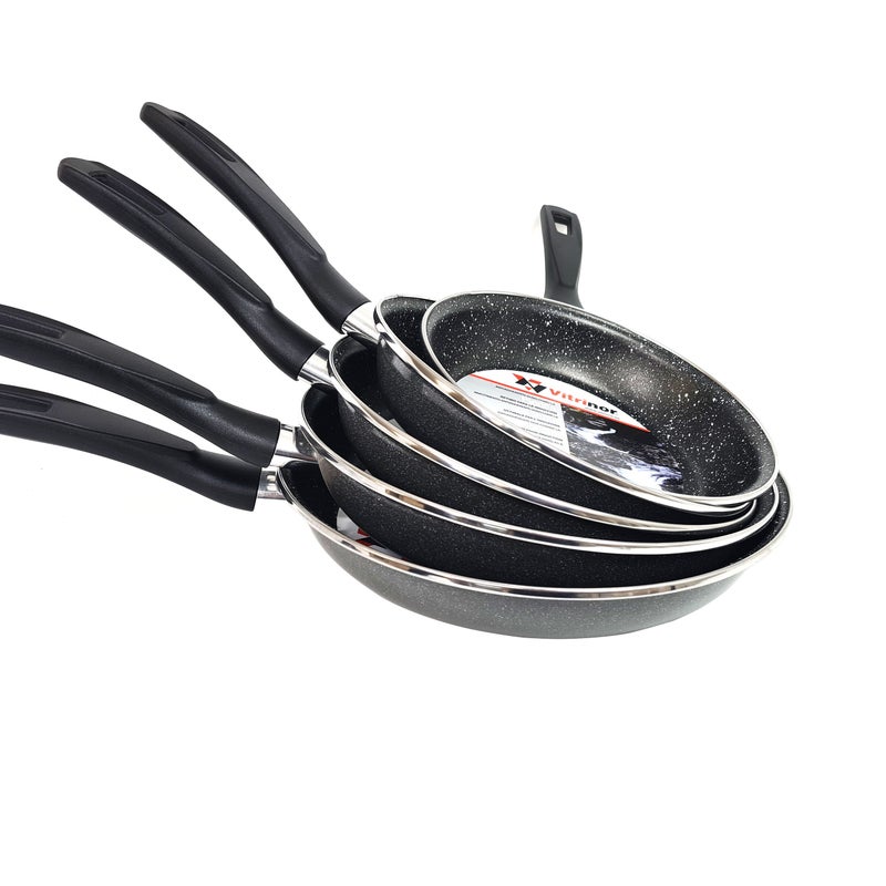Patelnia Maculato K2 z powłoką ceramiczną ze stali żelaznej, cm 22, czarna