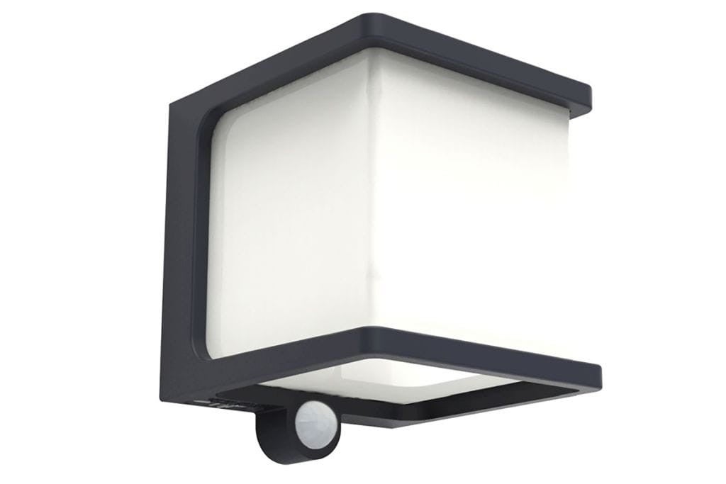Kinkiet solarny z czujnikiem ruchu DOBLO LED 8W Neutralna biel 500lm antracyt wym:11x11x12,9cm IP54 Lutec