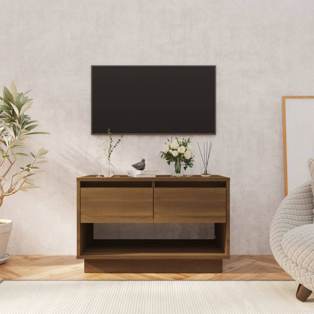 Szafka pod TV, brązowy dąb 70x41x44 cm materiał drewnopochodny vidaXL