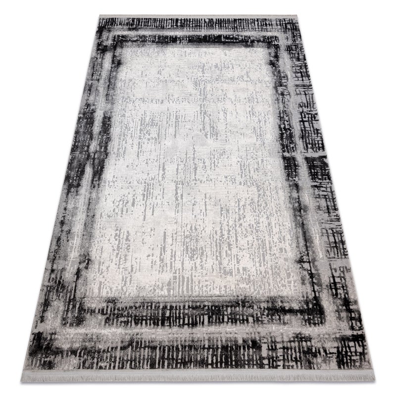 Dywan TULS nowoczesny, strukturalny, frędzle 51235 Vintage, przecierany, ramka antracyt 120x170 cm