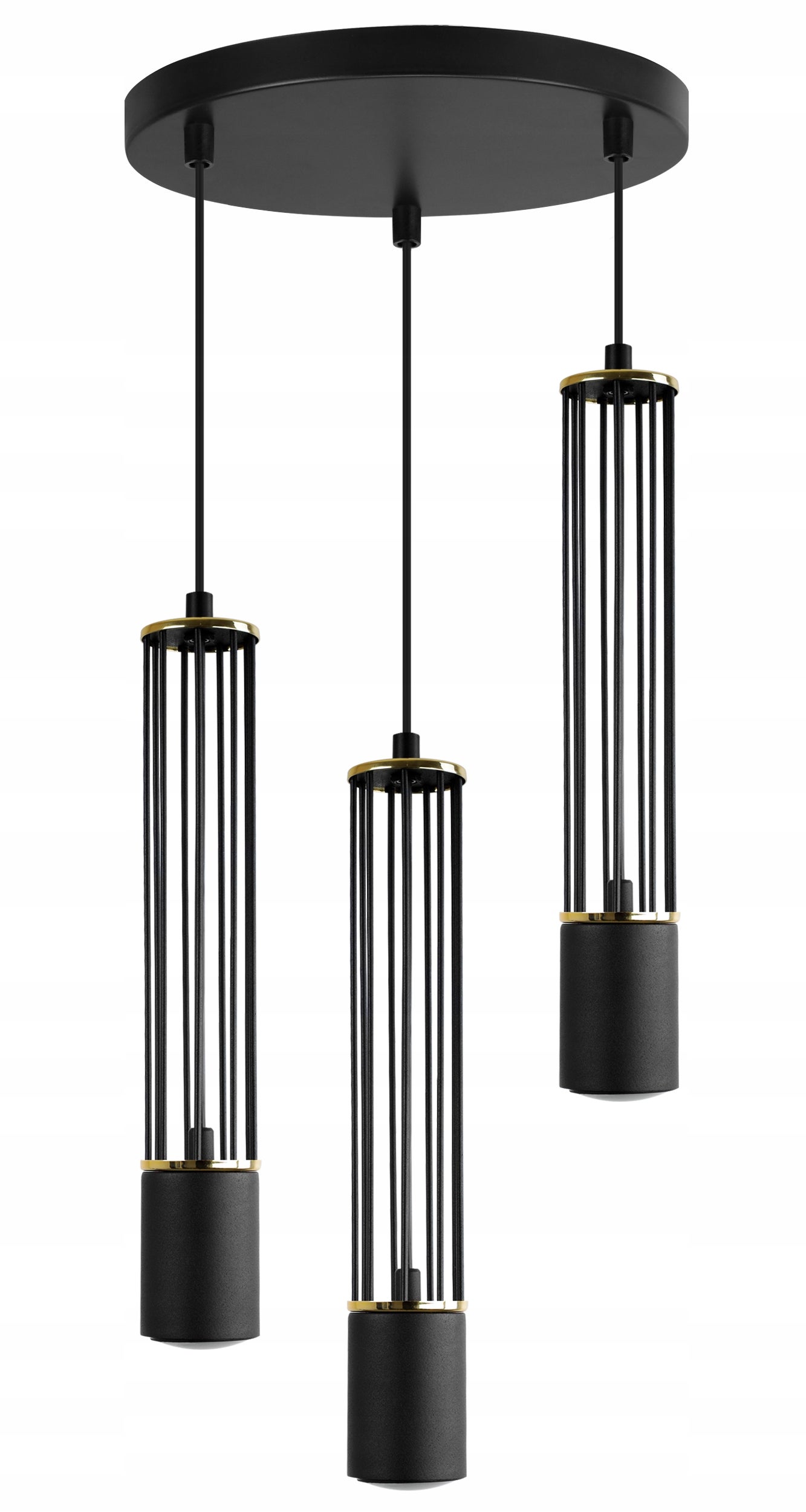 Lampa sufitowa wisząca Light Home LH Aria 3x GU10 okrągły 30cm czarny/złoty