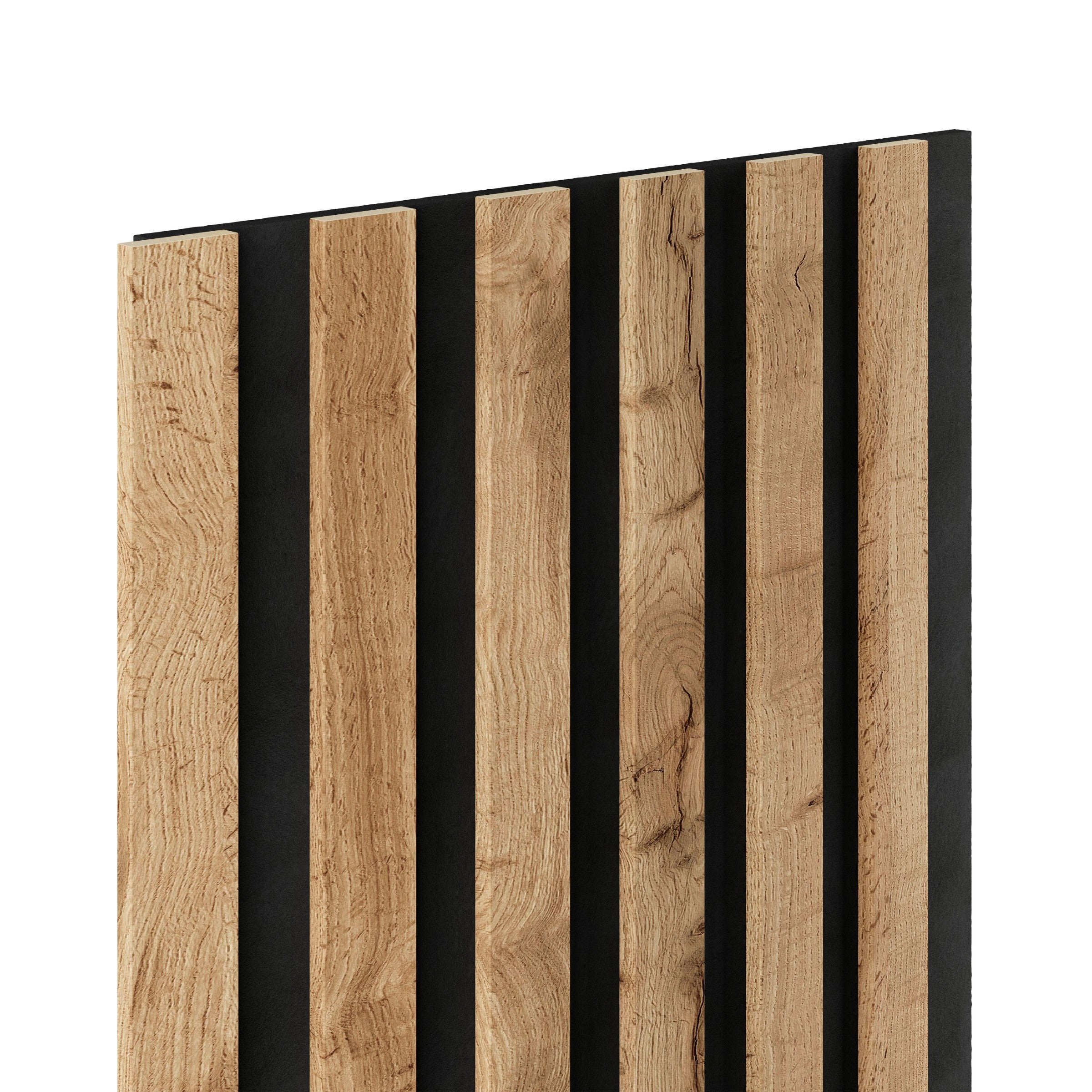 Lamele ścienne na czarnym filcu 6L Marbet Design WOODLINE SLIM 270x30 cm Dąb Wotan 1 szt.