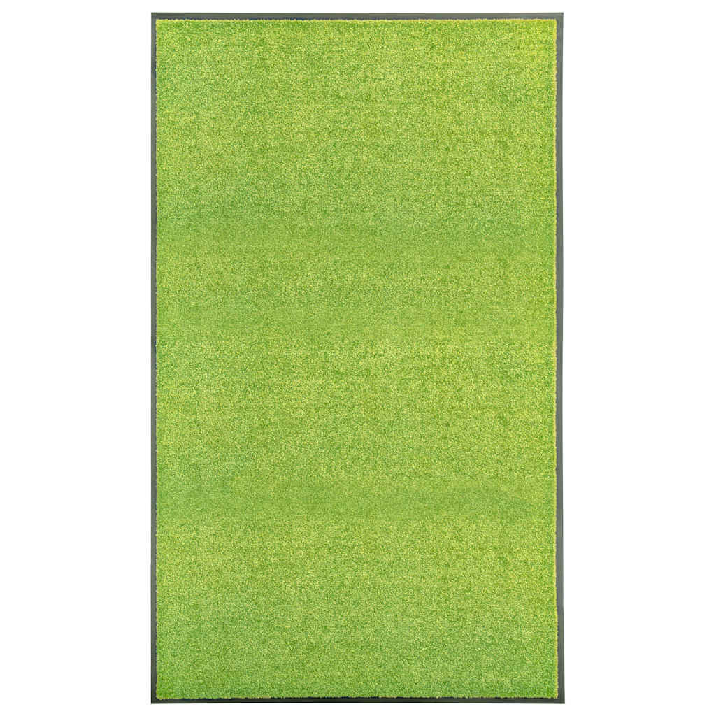 Wycieraczka Tuftowana 90x150 cm Zielona Antypoślizgowa Zmywalna do Domu