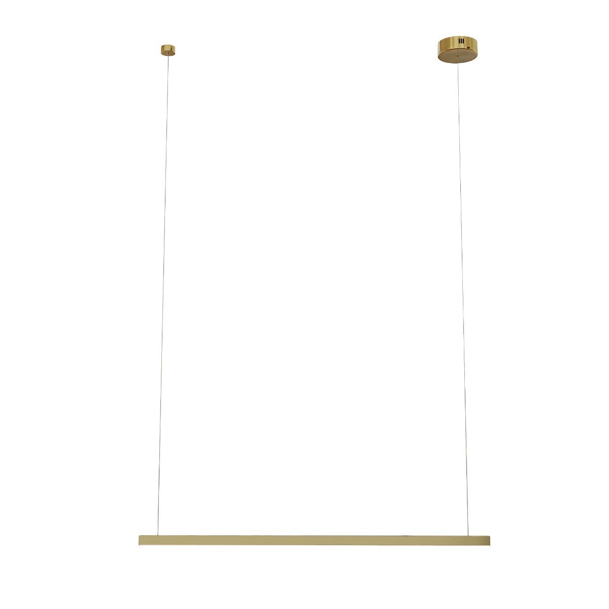 Lampa wisząca nowoczesna podłużna szczotkowane złoto TRIO LED 12W P0475D Maxlight