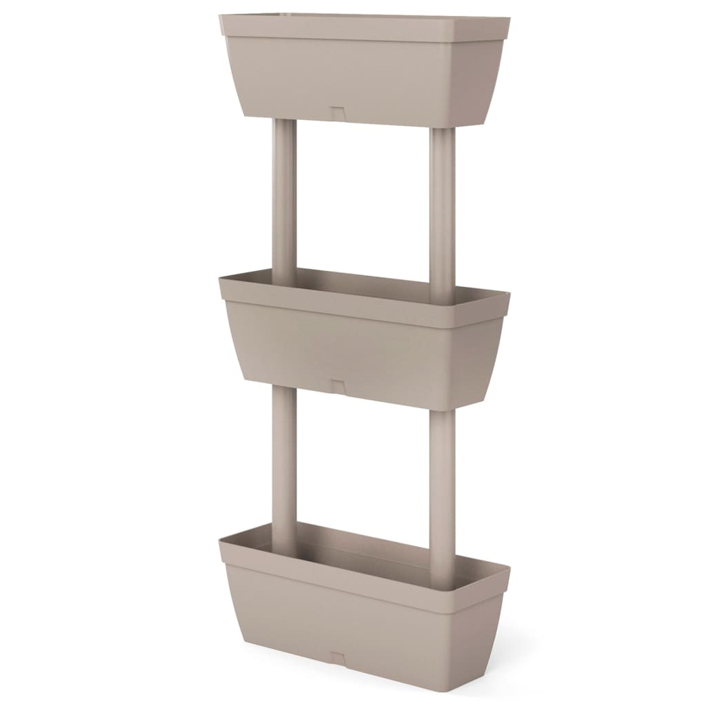 Donice ogrodowe, 6 szt, 100 cm, kolor taupe