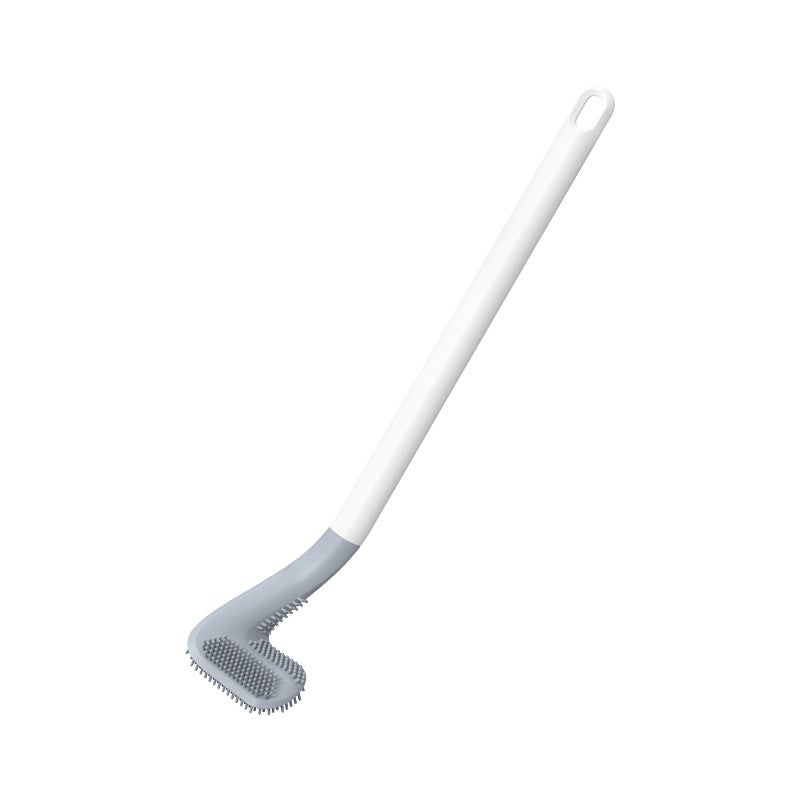 Silikonowa szczotka do WC z długą rączką, w stylu golfowym, do czyszczenia ścian, 41 cm (biała)
