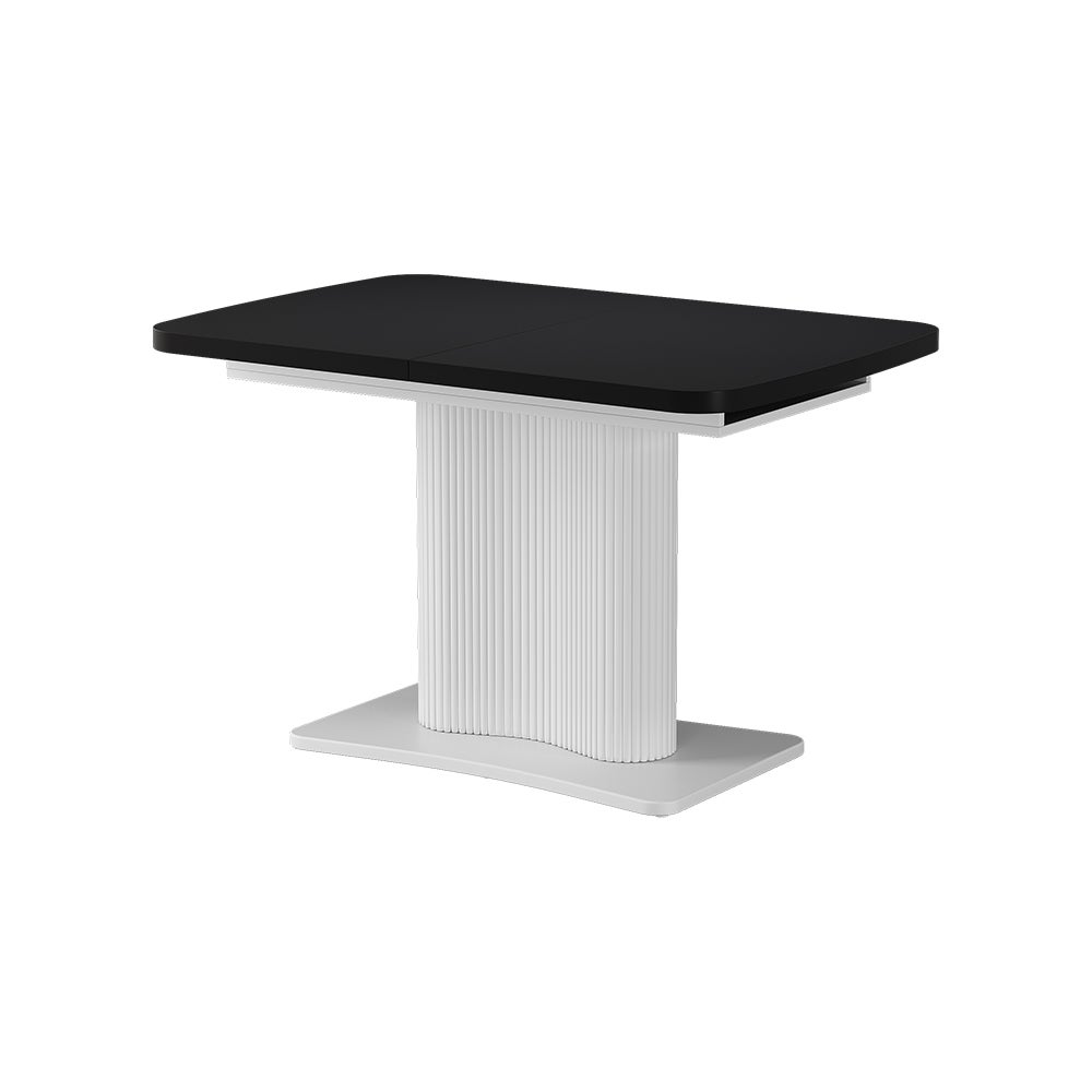 Vicco Stół jadalny Fenaro, Czarny/Biały, 120-160 x 80 cm 2 części