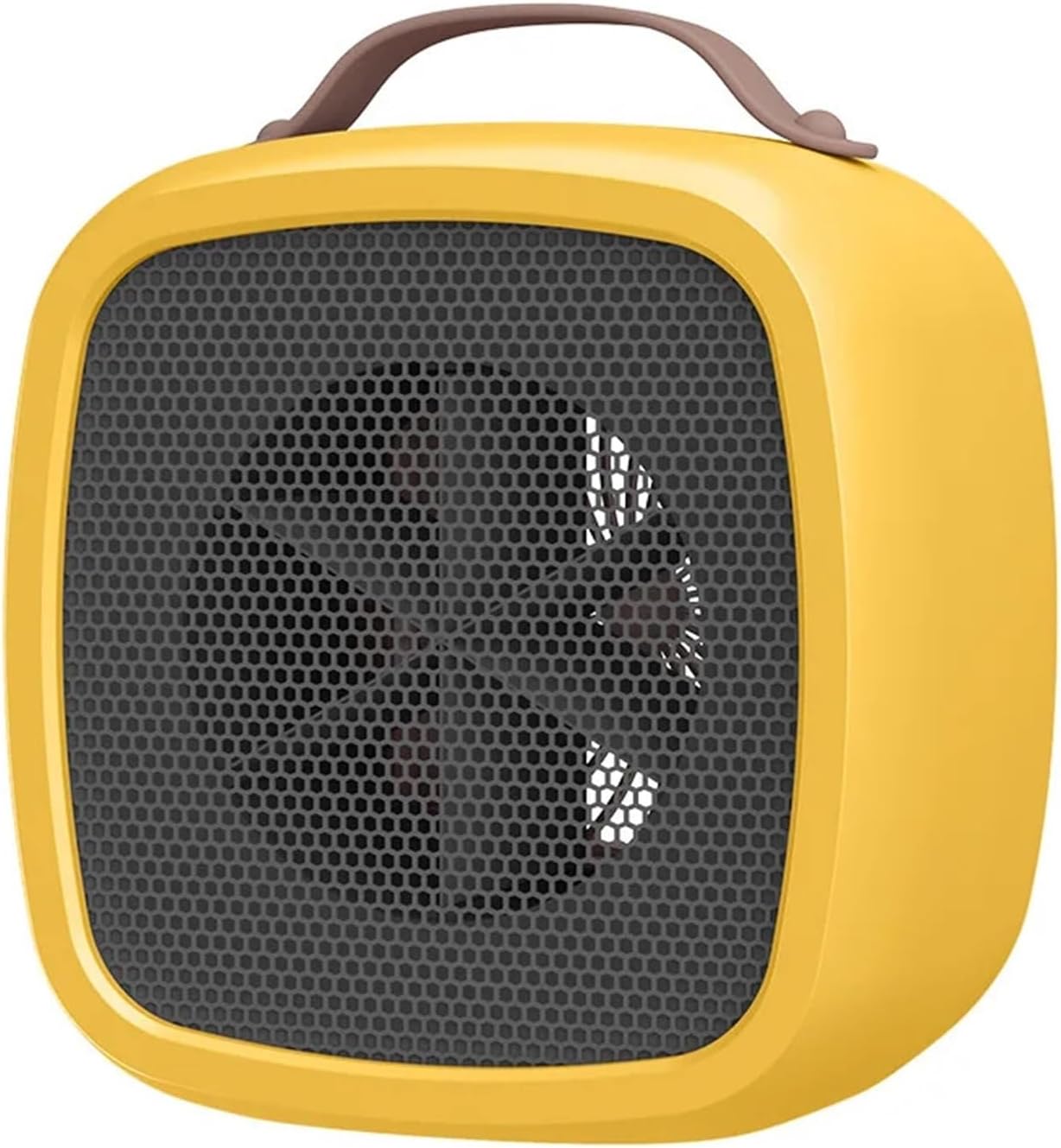 Mini przenośny grzejnik elektryczny 500 W, wydajny, cichy, do domu i biura, idealny na zimę (kolor: żółty)