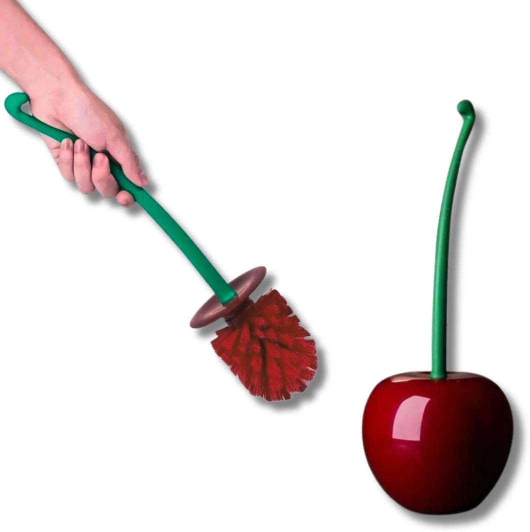 1 zestaw szczotek toaletowych Cherry, kreatywne szczotki toaletowe, uchwyty na szczotki toaletowe, produkty i akcesoria do czyszczenia toalet
