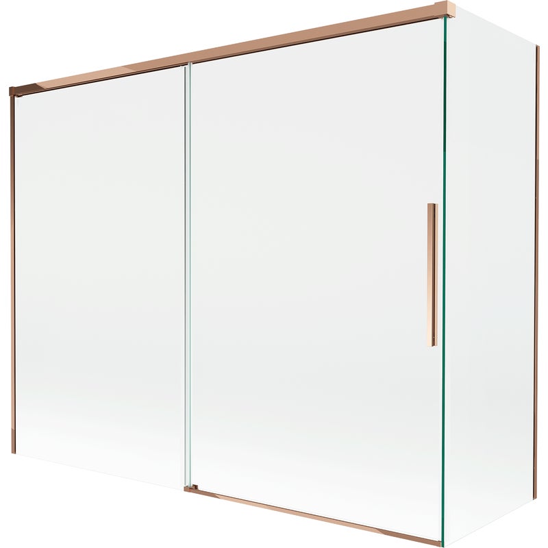Mexen Rox parawan nawannowy 2-skrzydłowy rozsuwany 190 + 80 x 150 cm, transparent, różowe złoto - 8C9-190-080-60-00