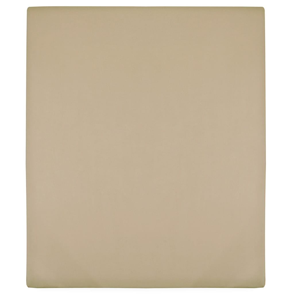 Prześcieradła, 2 szt., taupe, 100x200 cm, dżersej bawełniany vidaXL