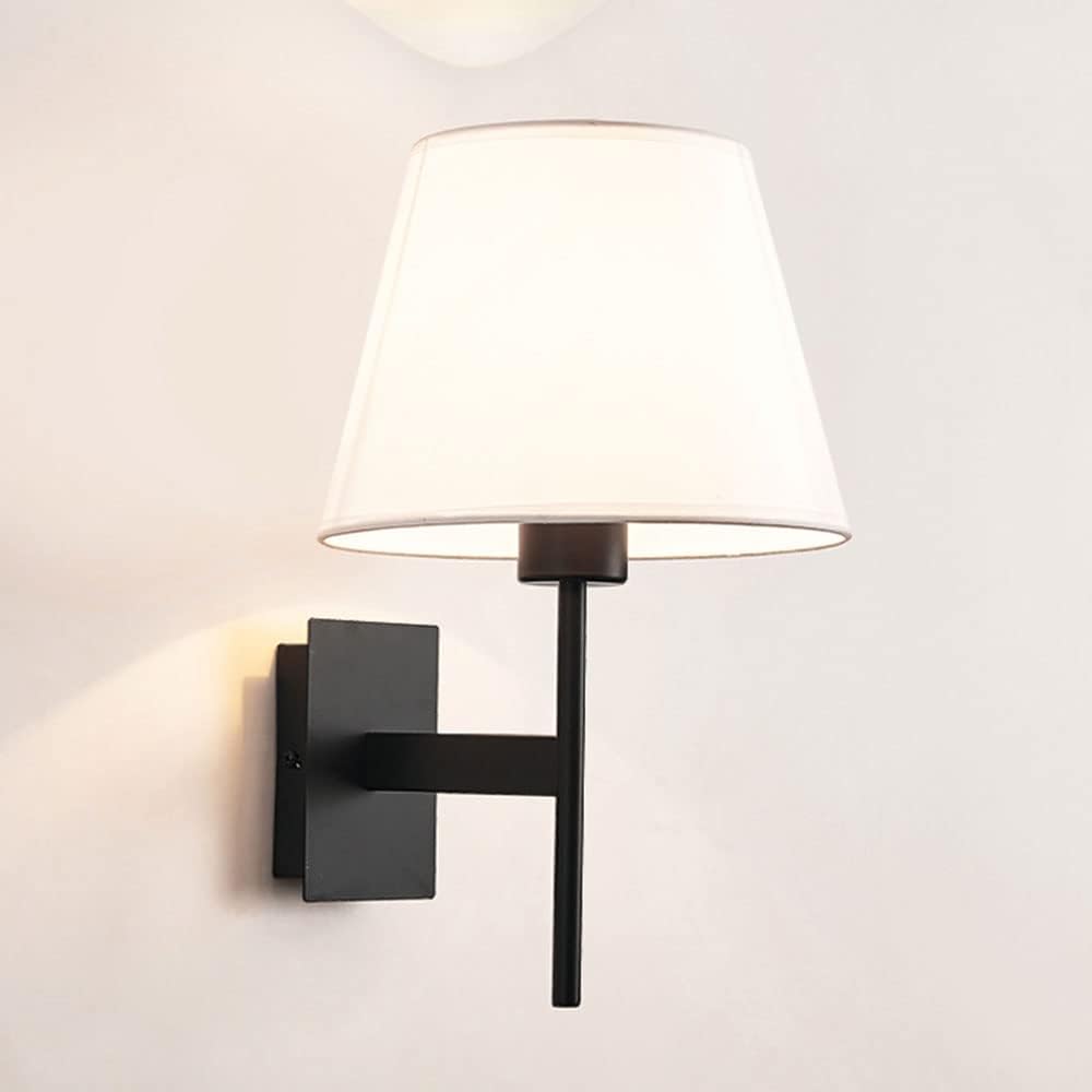 Czarny kinkiet E14 z ciepłym białym światłem, lampka nocna, do sypialni 220V LED do salonu, korytarza, schodów.