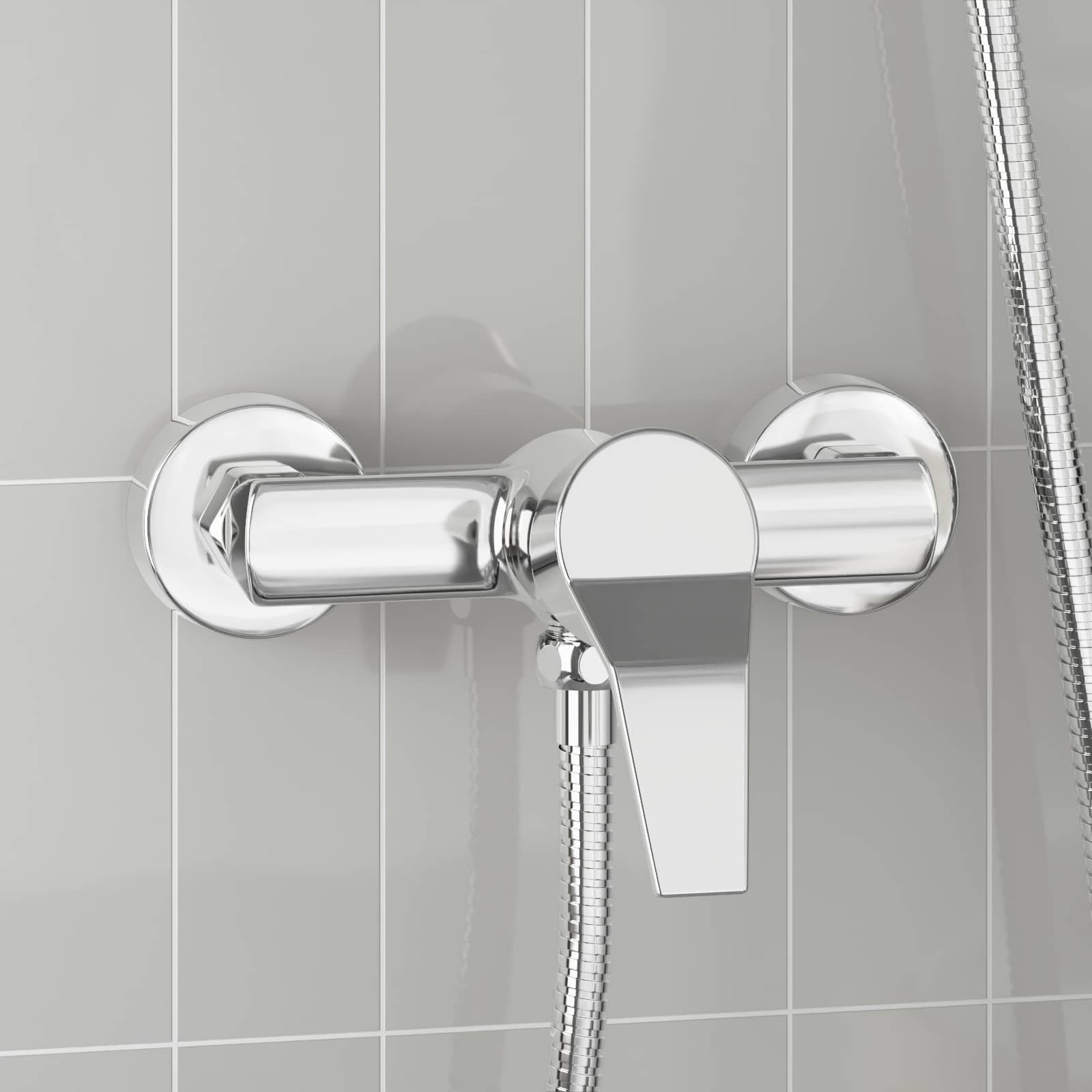 Bateria prysznicowa chrom G 1 / 2 cala Mosiądz vidaXL