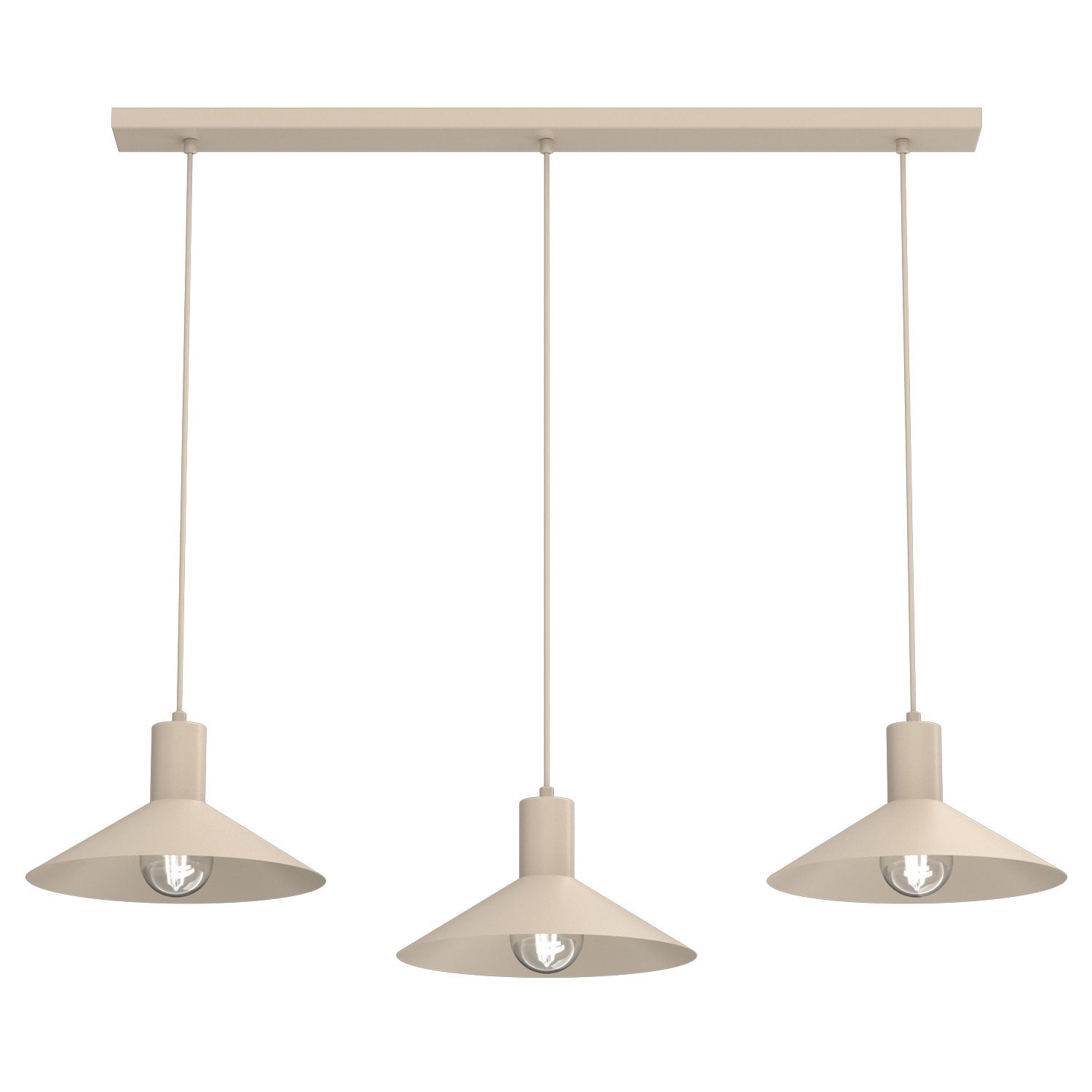 Lampa wisząca Nox beżowy 3xE27x15W metal wym:110x115x30cm IP20 Luminex