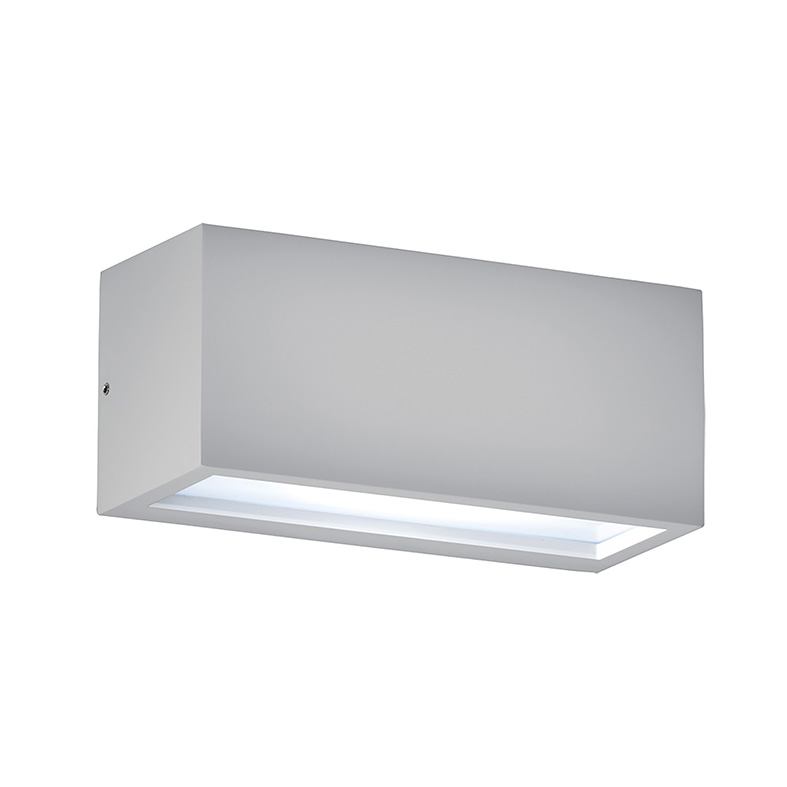 Kinkiet LED GUAVA 12W, 120°-120°, szary, IP65, 3000K – oświetlenie zewnętrzne ścienne firmy Rossini Group
