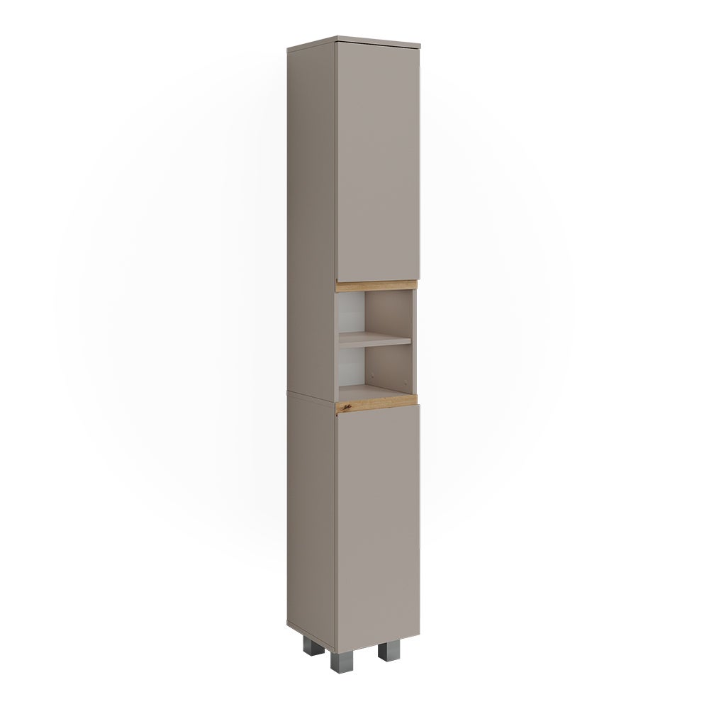 Vicco Szafka łazienkowa J-Shape, Kaszmir/Rękodzieło, 30.2 x 190 cm z 2 drzwiami