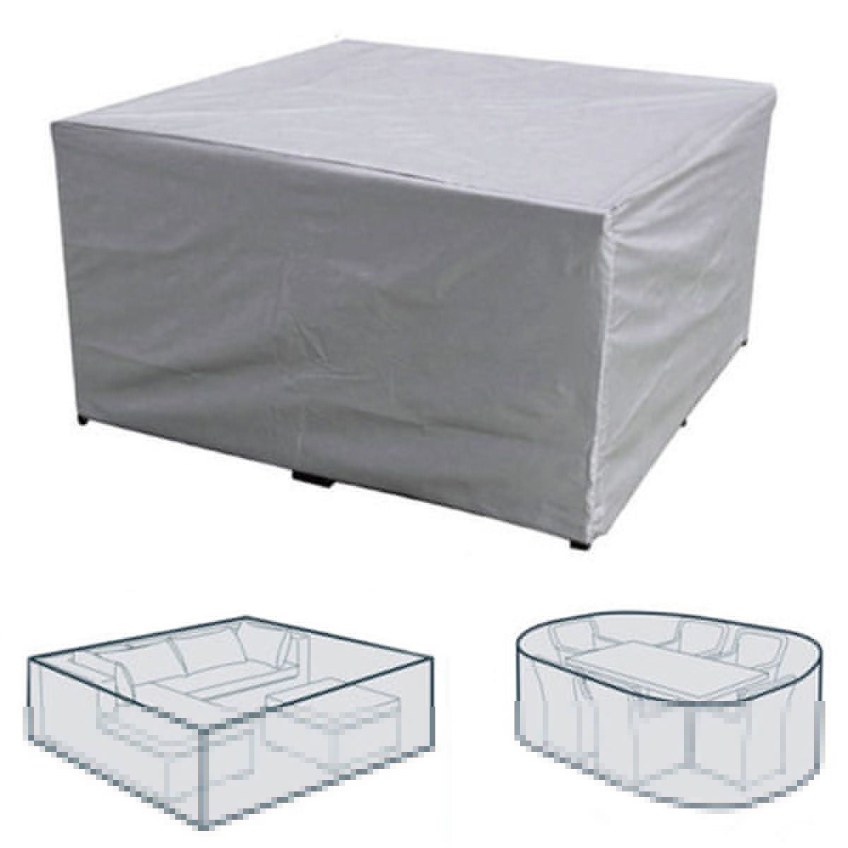 Prostokątny pokrowiec ochronny na meble ogrodowe, wodoodporny, pyłoszczelny, odporny na promieniowanie UV, na krzesło lub stół ogrodowy 215×135×75cm