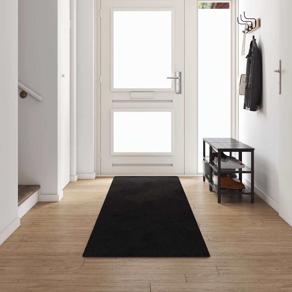 Chodnik dywanowy Czarny 80 x 500 cm 100% Poliester Tuft vidaXL
