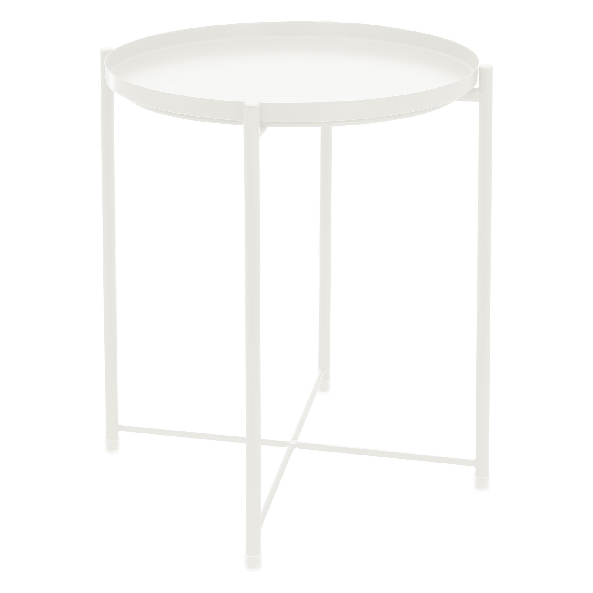 Stól boczny bialy Tray Table Hall Table Living Room Table Round Metal