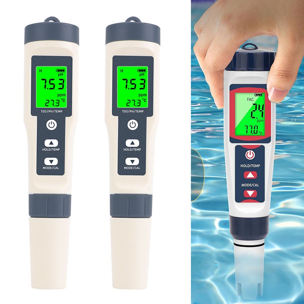 2 style testowania jakości wody, 3 w 1 TDS/PH/TEMP długopis do testowania jakości wody do basenu, test wartości pH wody, tester
