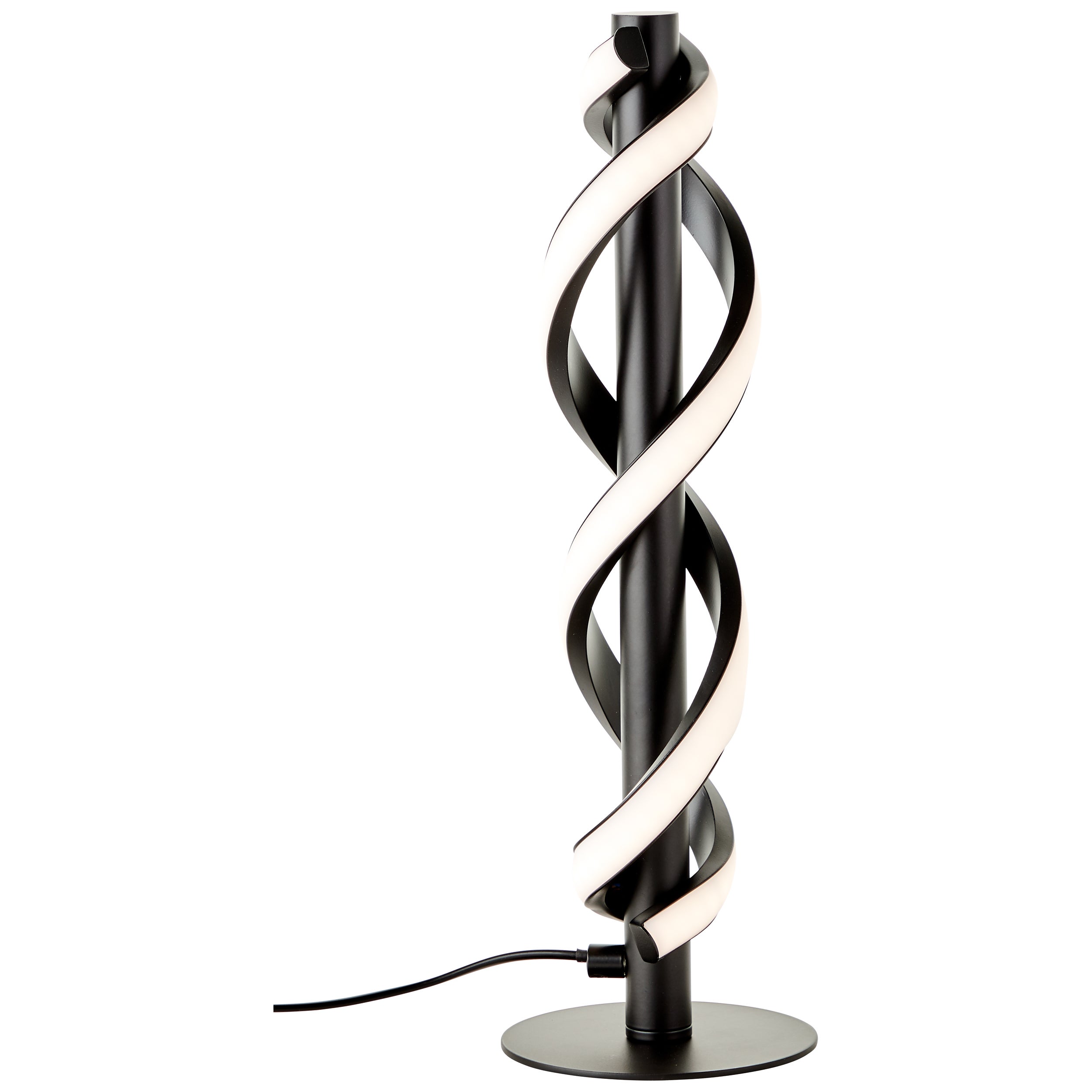 Lampa stołowa LED Brilliant Amalie 38cm czarna, metal/plastik, 1x zintegrowana dioda LED, 9W, (strumień świetlny: 1100lm, barwa światła: 3000K)
