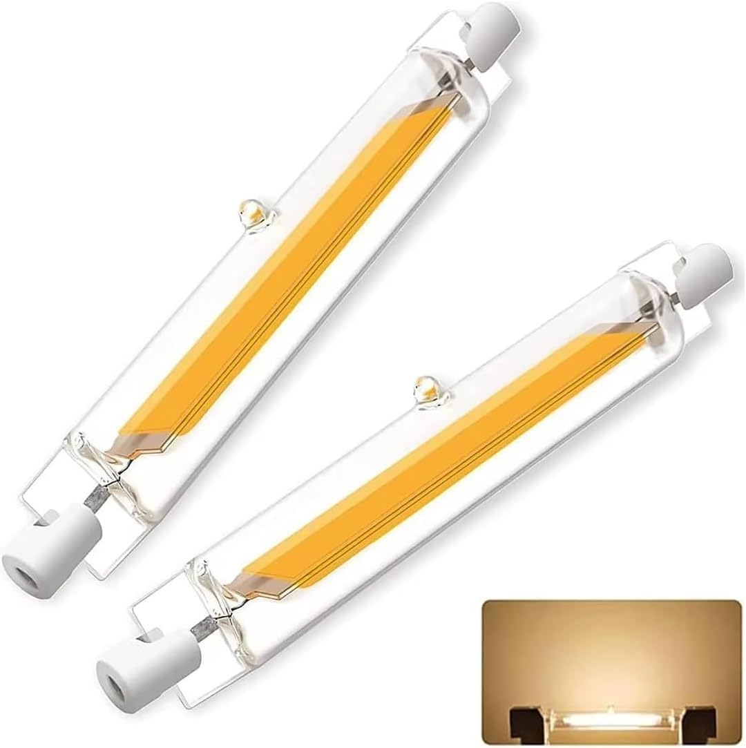 Zestaw 2 żarówek LED 78 mm, żarówka LED z możliwością ściemniania, LED R7S 78 mm 10 W odpowiadająca żarówce halogenowej 78 mm 100 W, bez migotania, ci