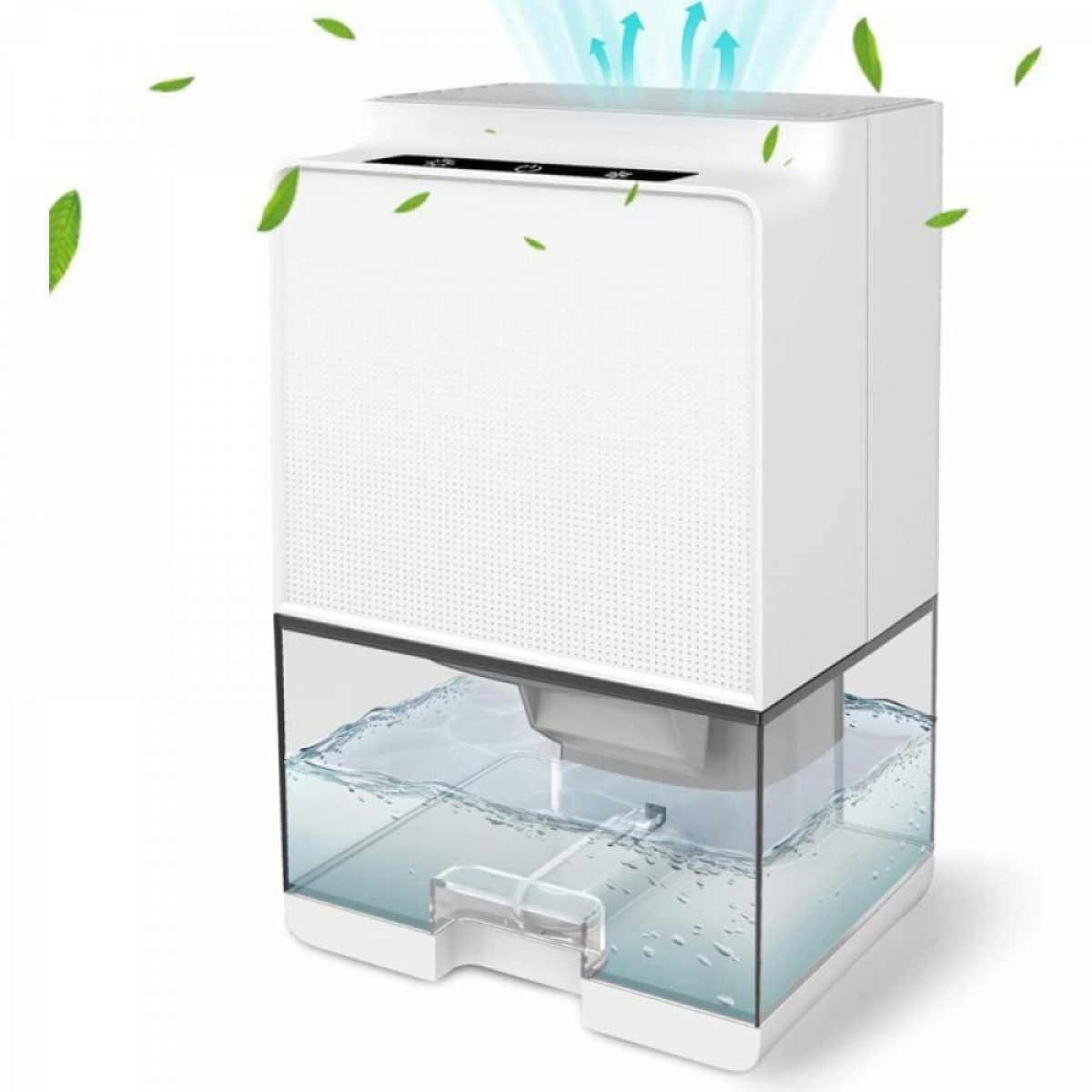 Osuszacz powietrza 1000 ml, cichy elektryczny osuszacz powietrza, automatyczne odszranianie/wyłączanie, odpowiedni do sypialni i biura