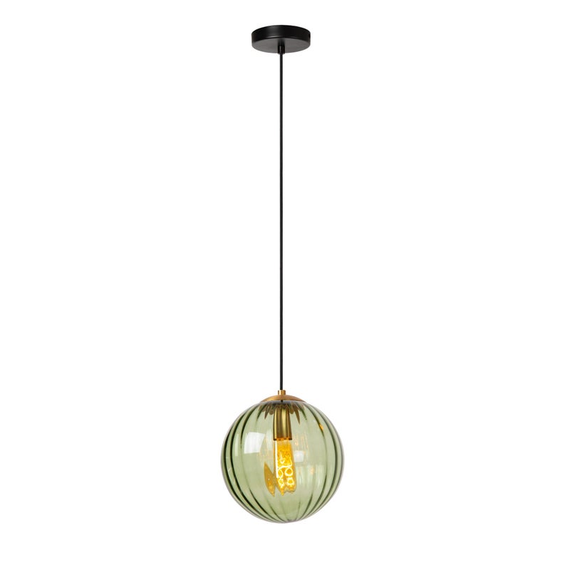 Lampa wisząca Monsaraz zielono-czarna 1xE27x40W wym: 161 x 25 x 25 cm szkło Lucide
