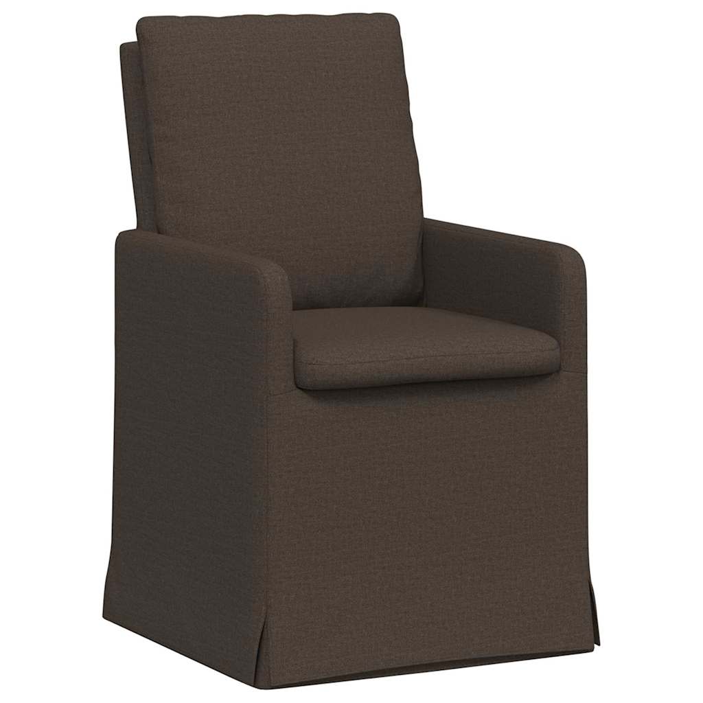 Krzesła jadalne 2 pcs ciemno szary 57 x 67 x 98 cm Płótno
