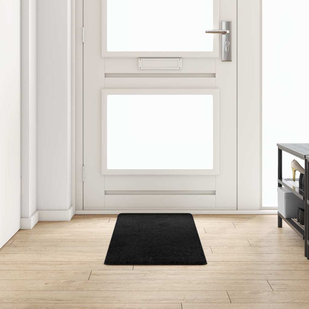 Chodnik dywanowy Czarny 50 x 150 cm 100% Poliester Tuft vidaXL