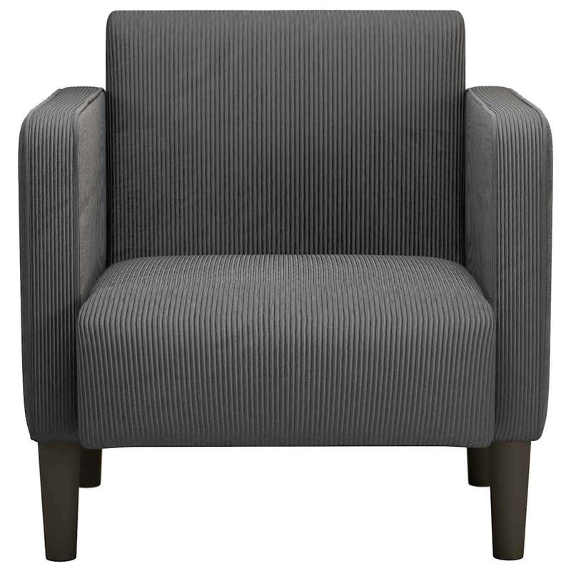 Sofa Fotel z Podłokietnikami Ciemnoszary 54 cm Tkanina Corduroy
