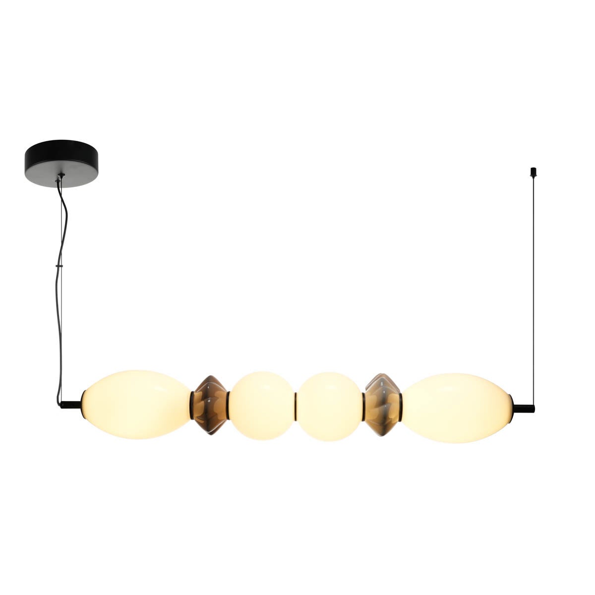 Lampa wisząca BALOS LED 23W Ciepła biel 2840lm czarna matowa wym: 120 x 82 x 12 cm Italux