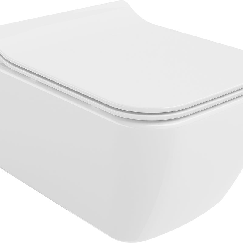 Mexen Stella miska wc Rimless z deską wolnoopadającą slim, duroplast, biała połysk - 30680800