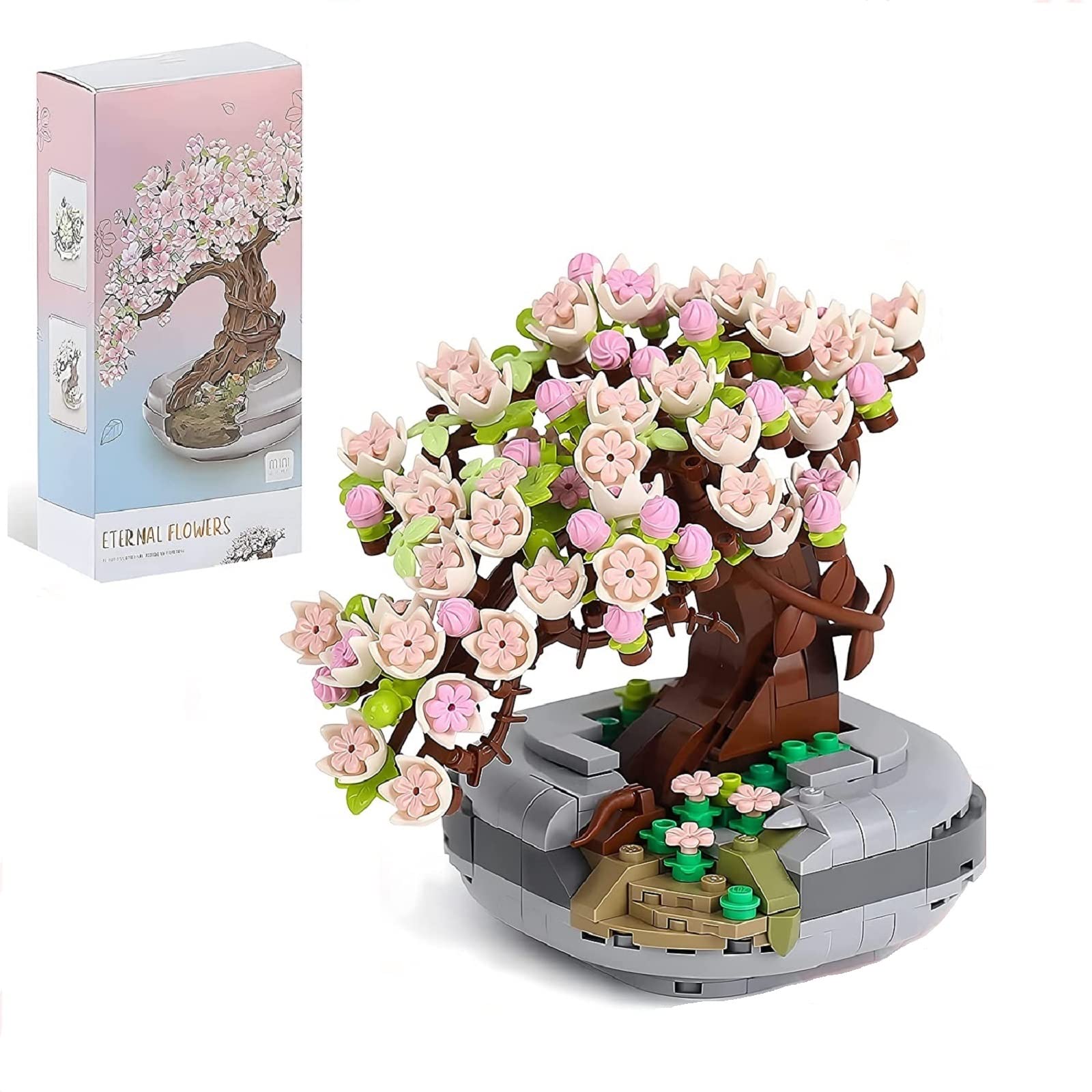zestaw sztucznych roślin, sztuczne kwiaty, zestaw klocków do budowy sukulentów bonsai, sztuczne rośliny, rękodzieło