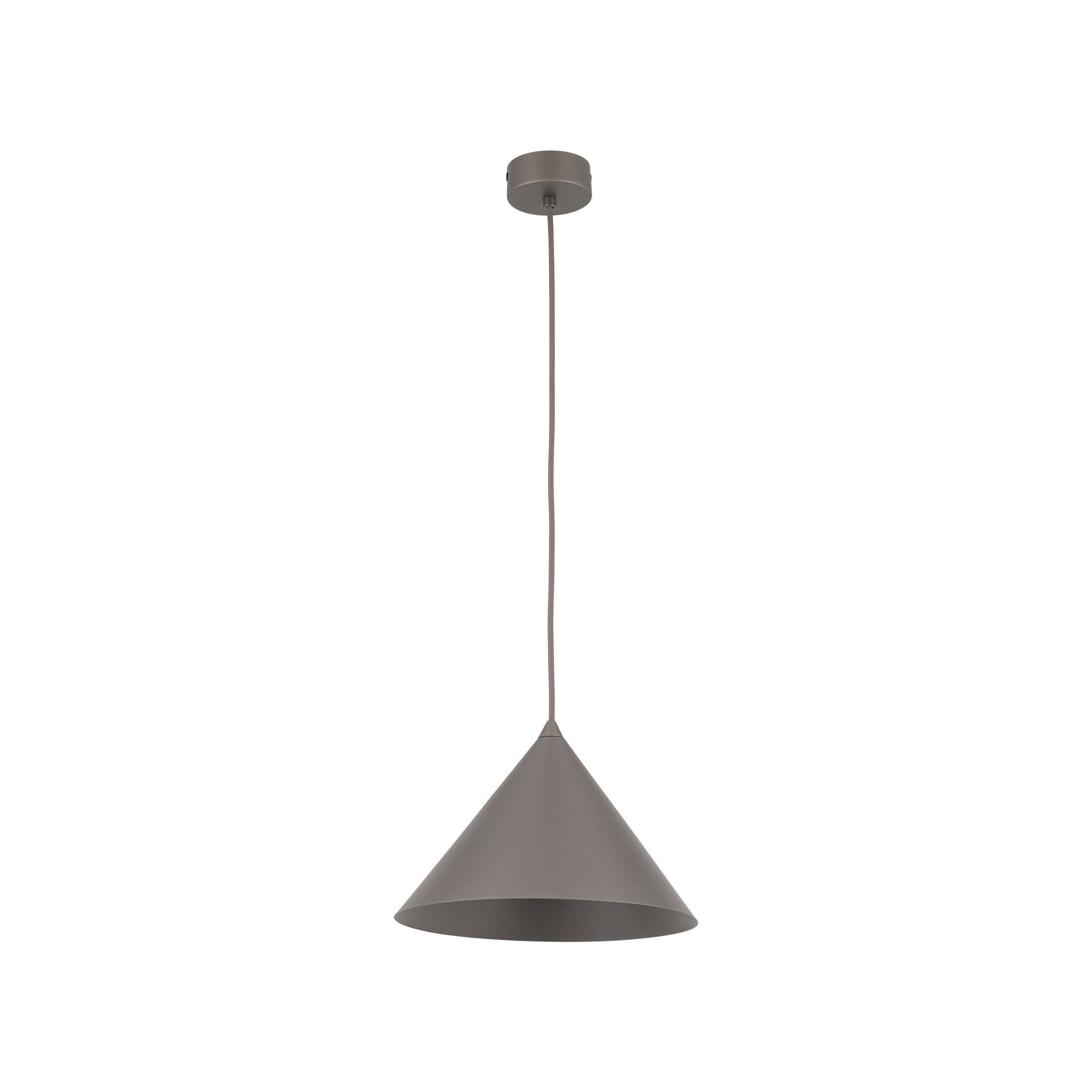 Lampa Wisząca Cono M Brązowa Tytanowa Tk Lighting Mały Metalowy Stożek