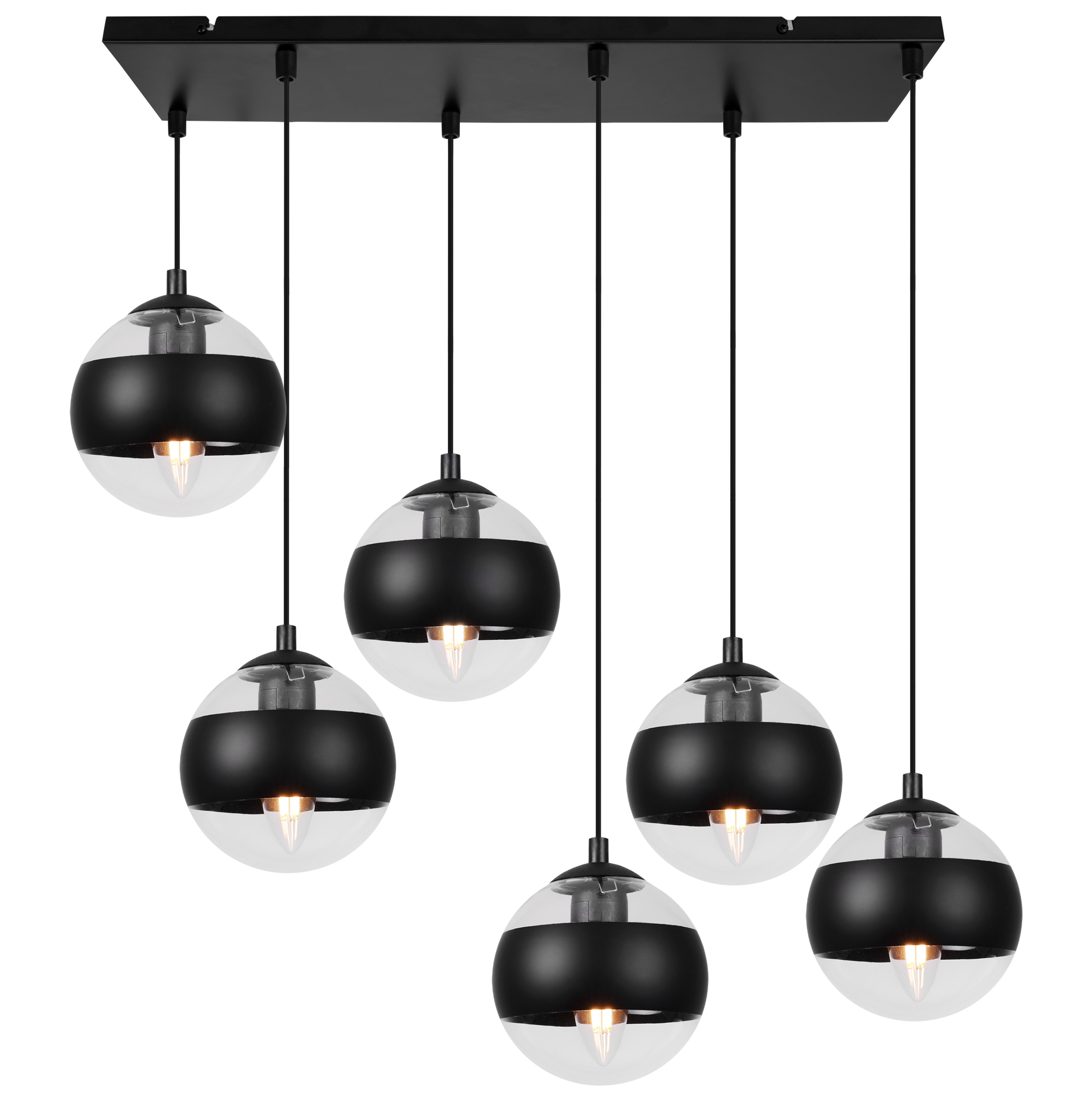 Lampa sufitowa wisząca Light Home LH Toledo 6x E14 60W czarny